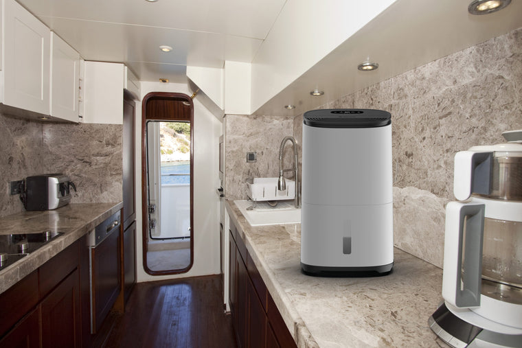 Meaco Arete One Dehumidifier on a Boat