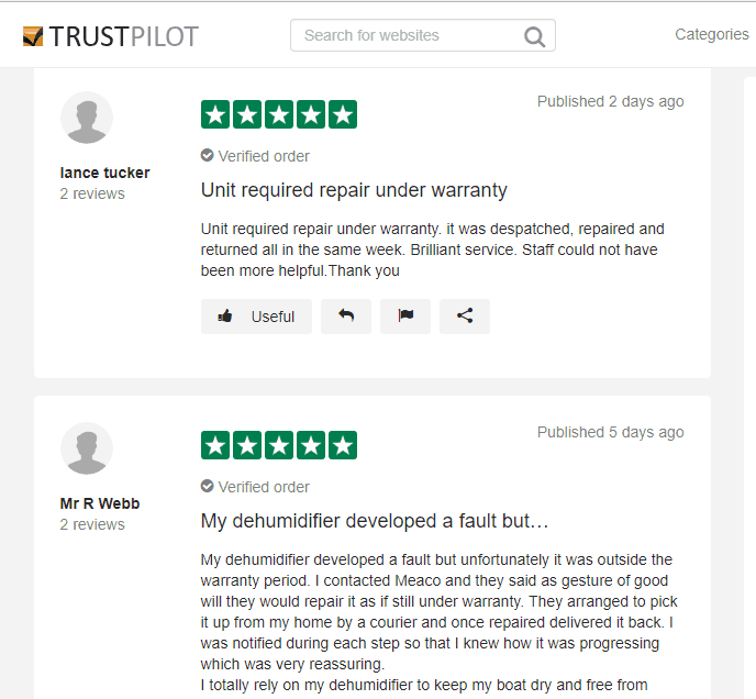 5 Star Meaco Reviews