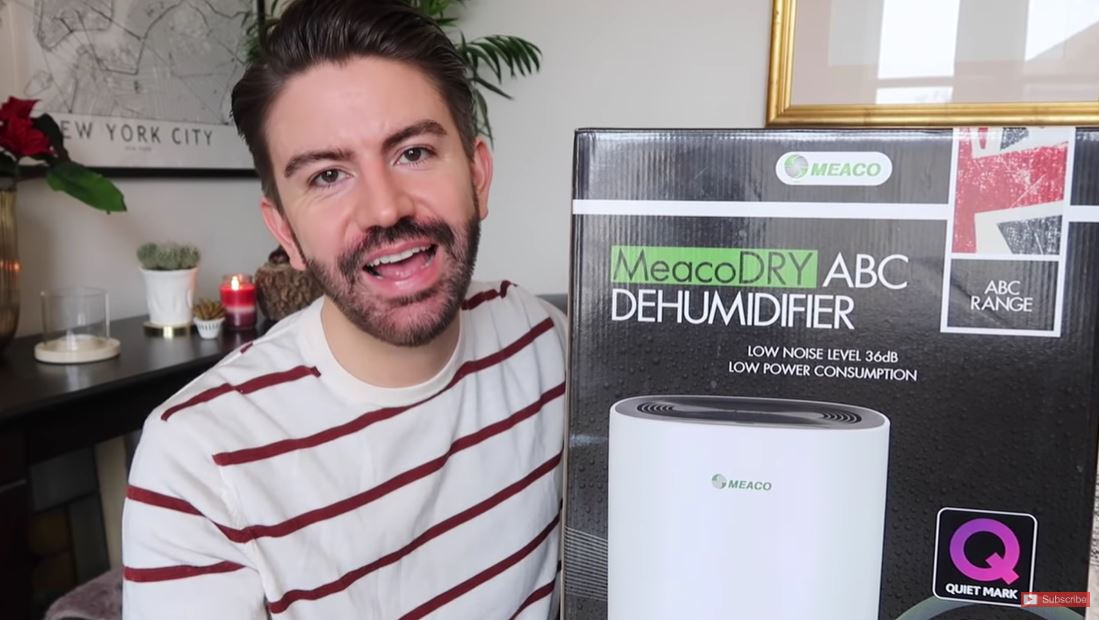 Channel 4 TV presenter &amp; YouTube celebrity recommends MeacoDry ABC dehumidifier to deal with damp
