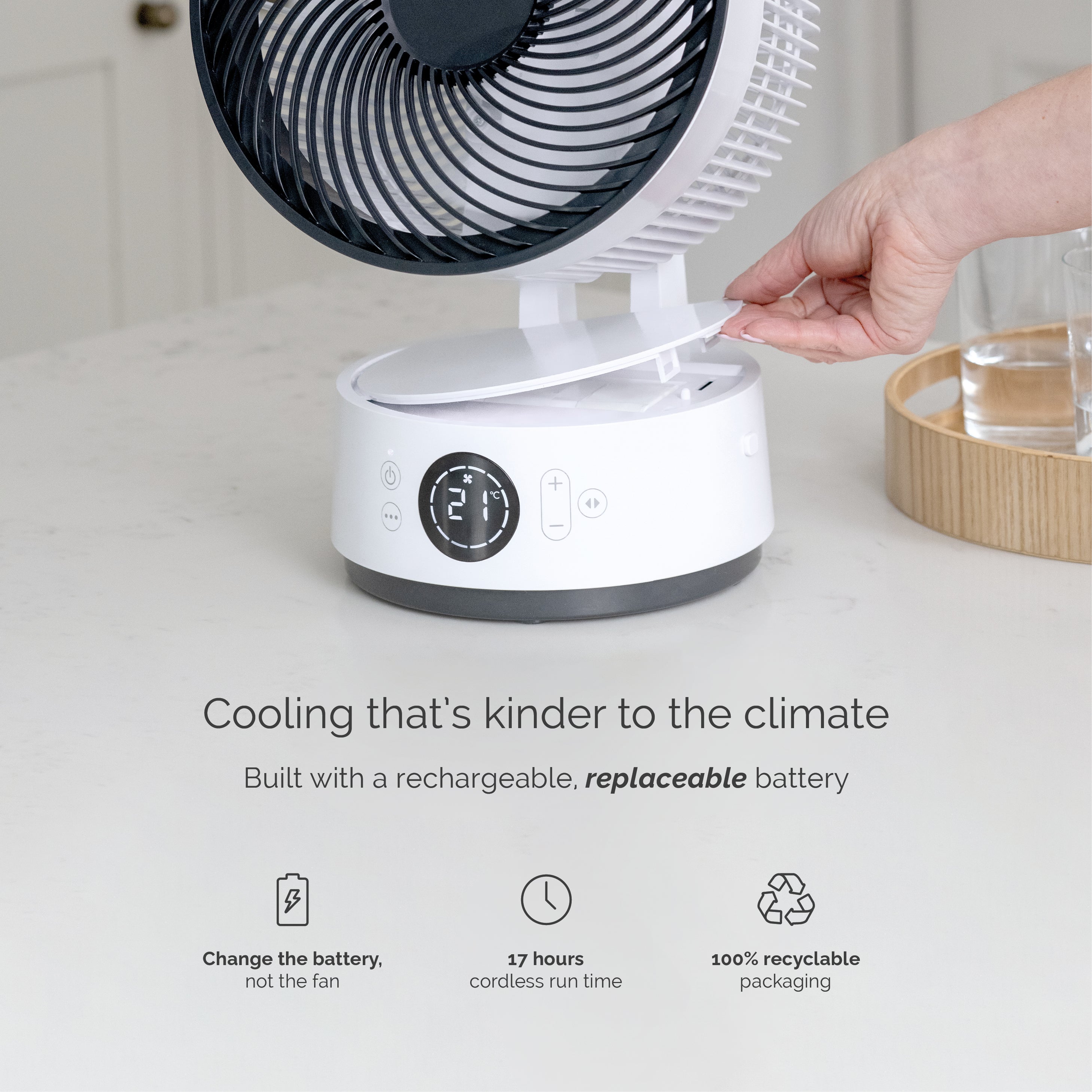 MeacoFan Sefte® 8" Portable Battery Air Circulator with Storage Bag