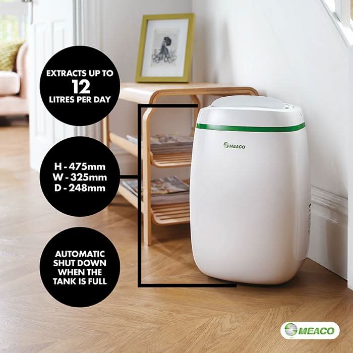 Meaco 12l dehumidifier and hot sale air purifier